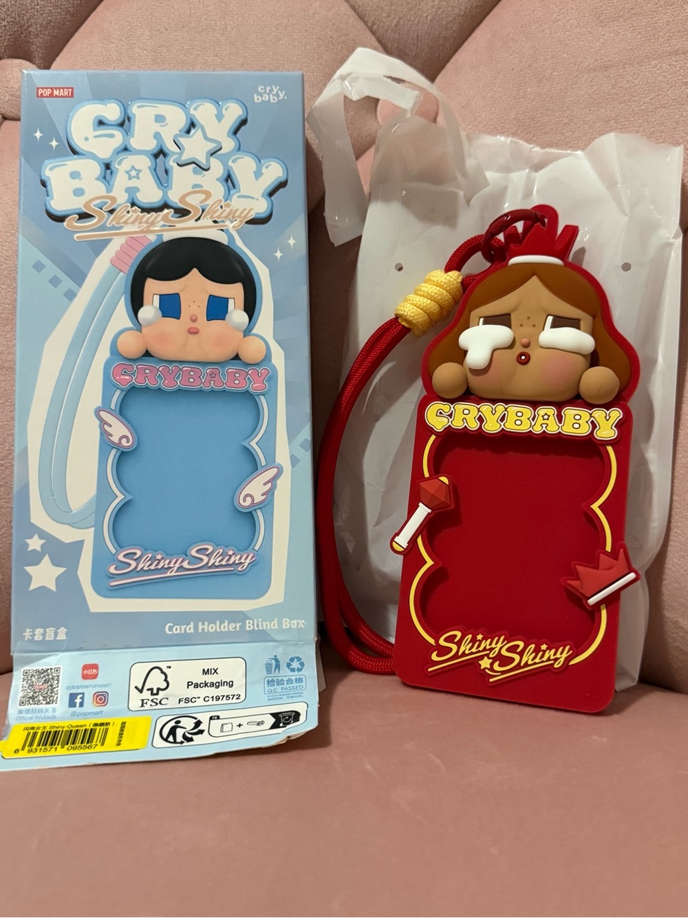 Authentic PopMart CryBaby Shiny Shiny Series Cardholder - Shiny Queen ( Secret )